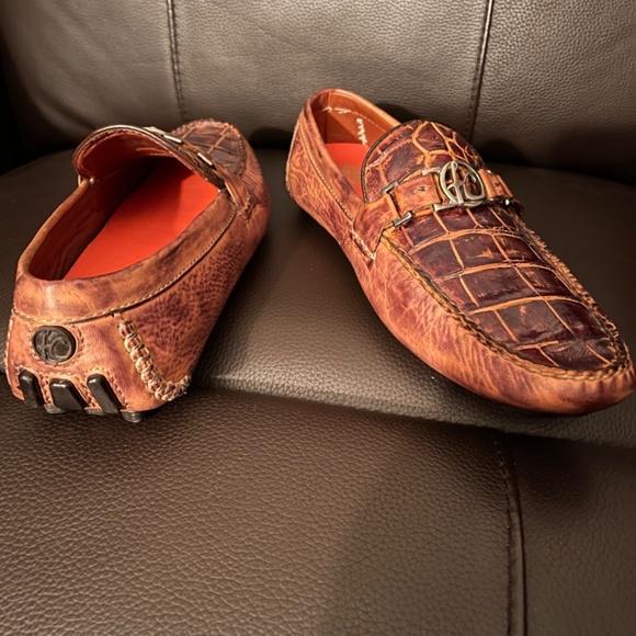 Brand New Franco Cuadra Men 7.5 Genuine Alligator Leather Driver Shoes main image 5